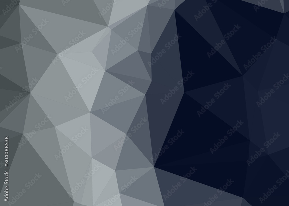 Fototapeta premium gray Color Abstract trianglify Generative Art background illustration