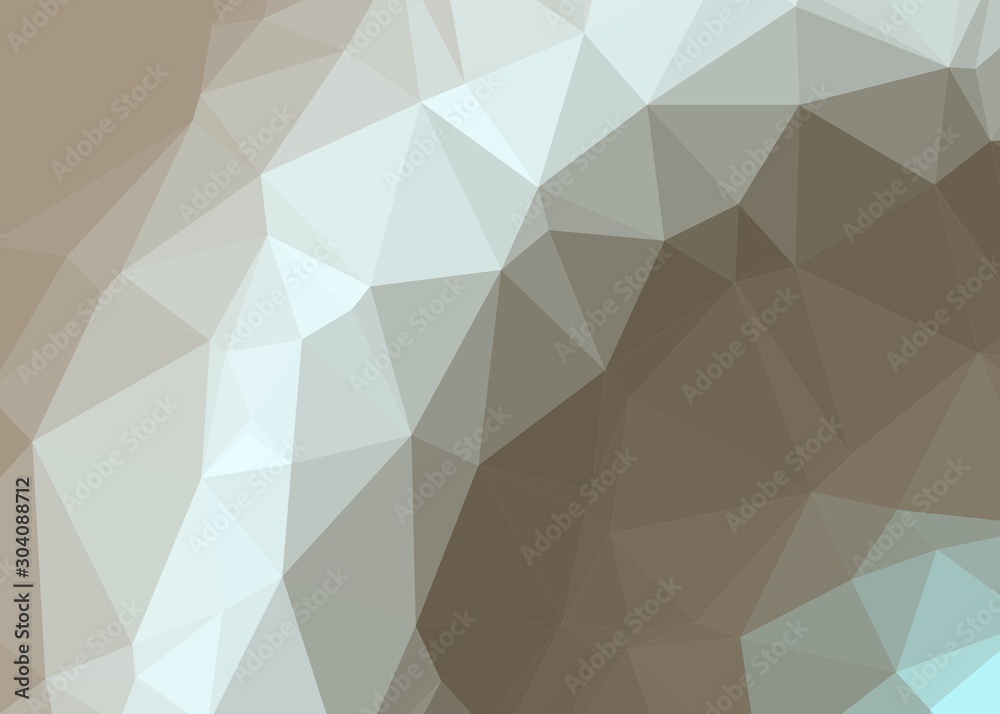 Fototapeta premium gray Color Abstract trianglify Generative Art background illustration