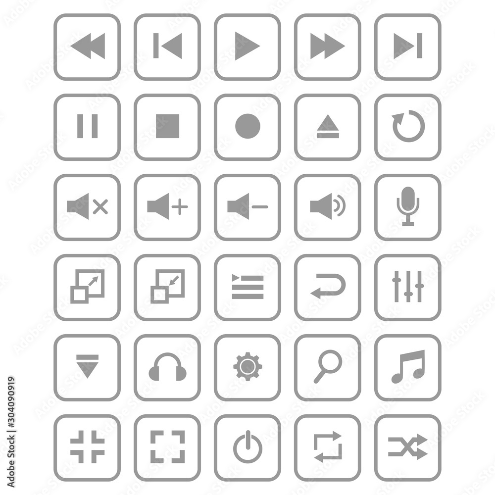 media player icon vector design symbol media player icon vector design symbol