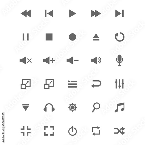 media player icon vector design symbol