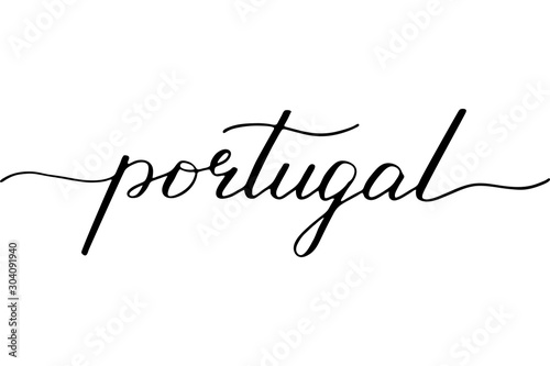 Portugal handwritten text vector