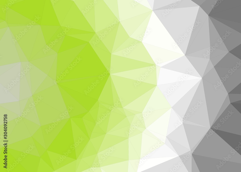 Green Color Abstract trianglify Generative Art background illustration
