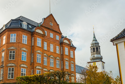 Cathedral of St. Budolf in Aalborg, Denmark is constructed at the end of the 14th century in Gothic style photo