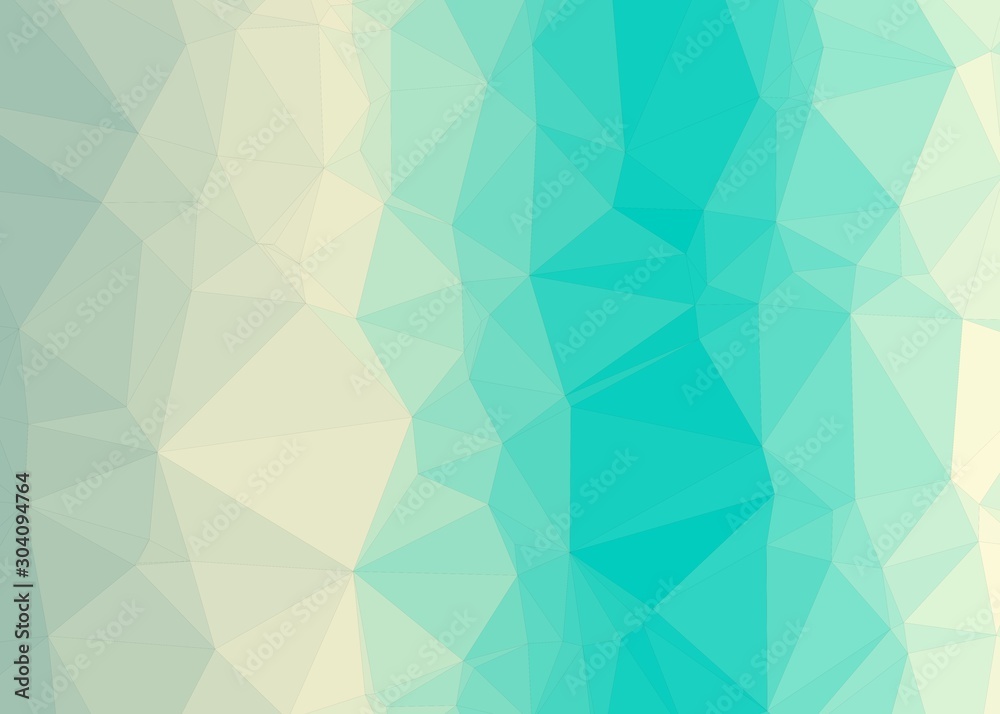 Fototapeta premium Ocean Color Abstract trianglify Generative Art background illustration