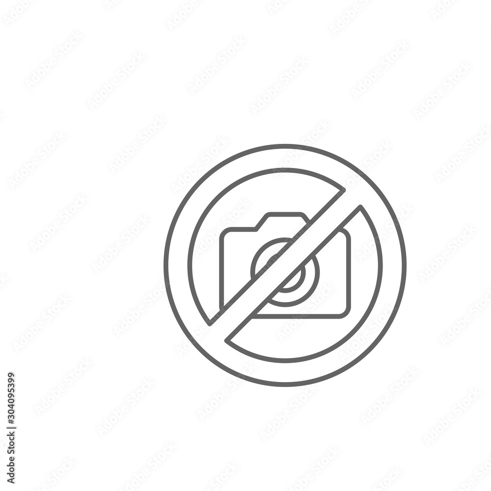 Camera, ban, airport. Icon illustration isolated sign symbol - icon Camera, ban, airport. Icon illustration isolated sign symbol - icon