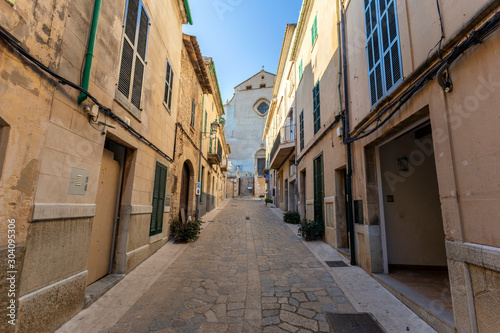 Streets of the town Pollenca in Mallorca © skovalsky