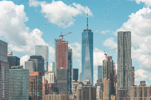 World Trade Center Seen From Brooklyn Bridge
