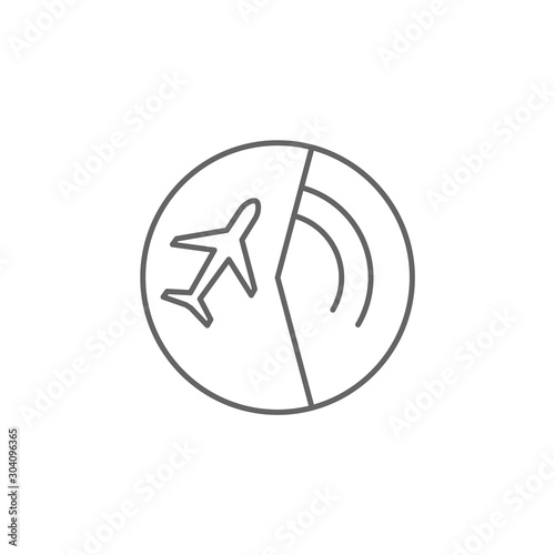 Plane radar, airport. Icon illustration isolated sign symbol - icon