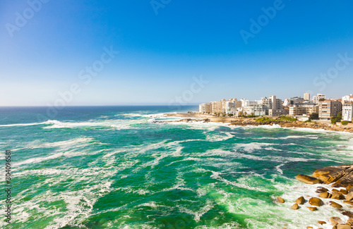 Photography view of Bantry Bay and  apartments in Cape Town South Africa