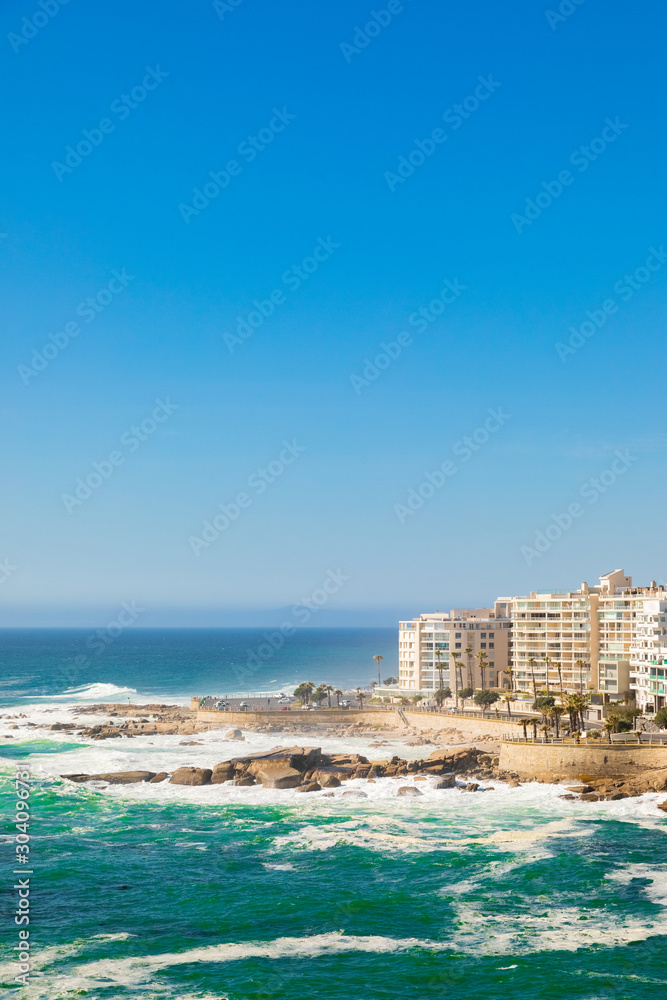 view of Bantry Bay and  apartments in Cape Town South Africa