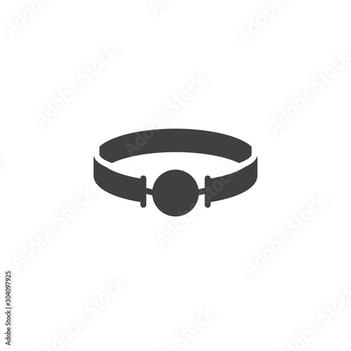 Ball gag vector icon. filled flat sign for mobile concept and web design. Mouth gag glyph icon. Sex shop toy symbol, logo illustration. Vector graphics