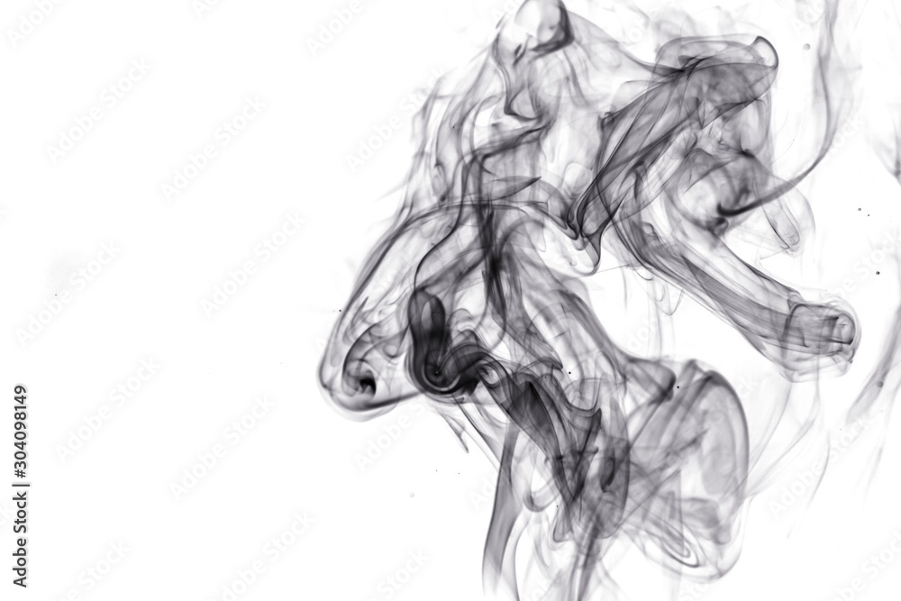 Black smoke on white background Black smoke on white background