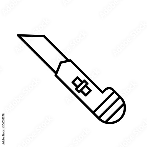Cutter Icon Isolated On Abstract Background
