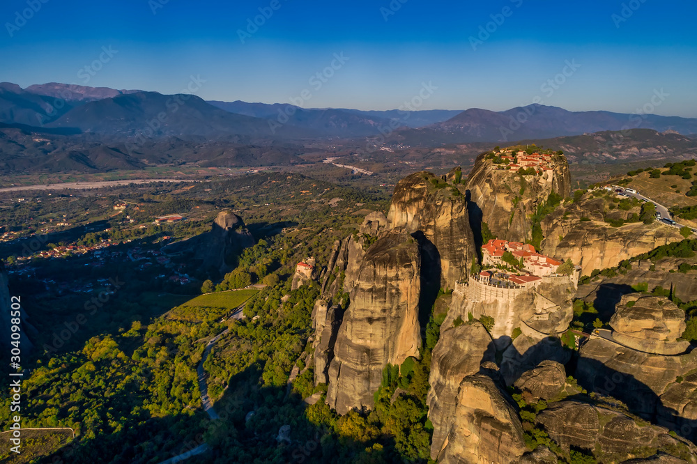 Fototapeta premium aerial view from the Monastery of the Varlaam in Meteora, Greece