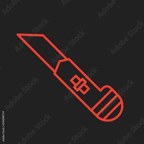 Cutter Icon Isolated On Abstract Background