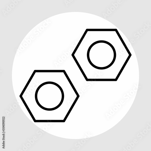 Bolt Icon Isolated On Abstract Background