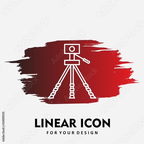 Geodesy Icon Isolated On Abstract Background