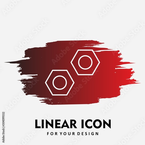 Bolt Icon Isolated On Abstract Background