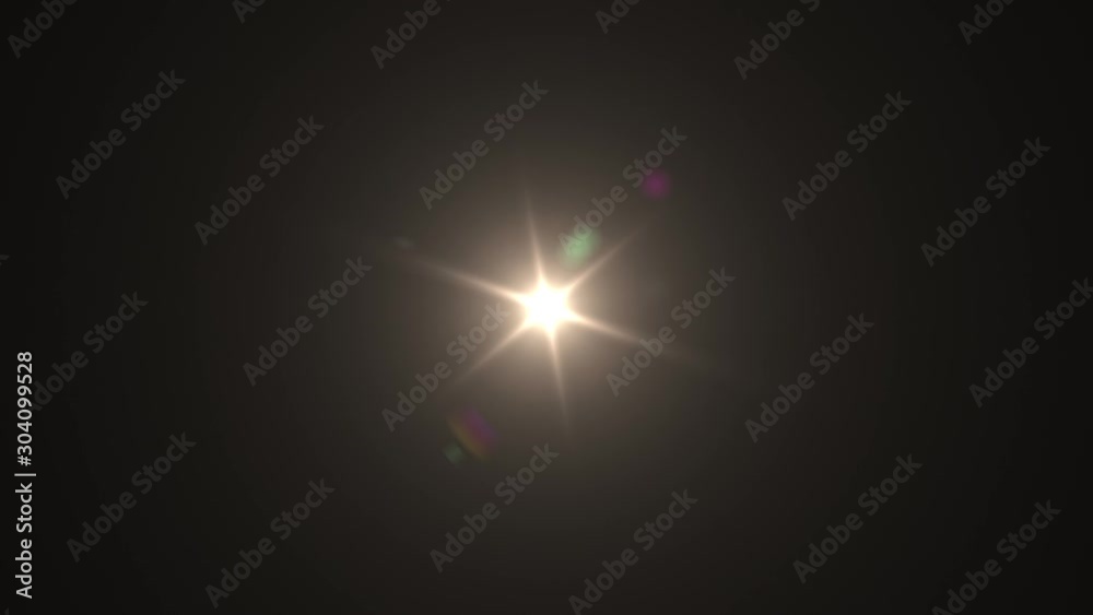 Optical Lens Flare Effect, Light Burst, Fading, Glowing Animation. Overlay Video.