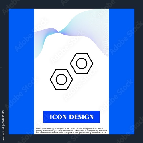Bolt Icon Isolated On Abstract Background