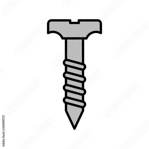 screw Icon Isolated On Abstract Background