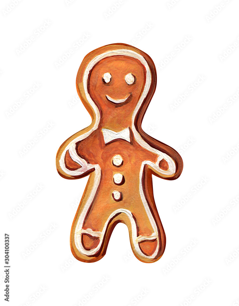 Gingerbread man isolated on a white background. Gingerbread man isolated on a white background.