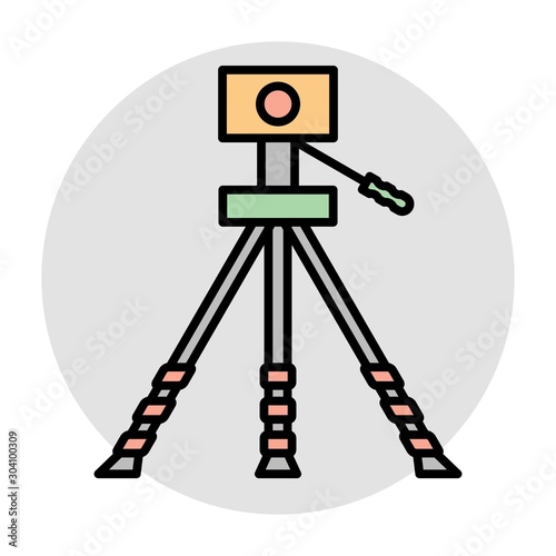 Geodesy Icon Isolated On Abstract Background