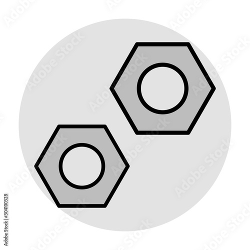 Bolt Icon Isolated On Abstract Background