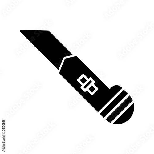 Cutter Icon Isolated On Abstract Background