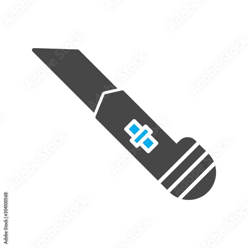 Cutter Icon Isolated On Abstract Background