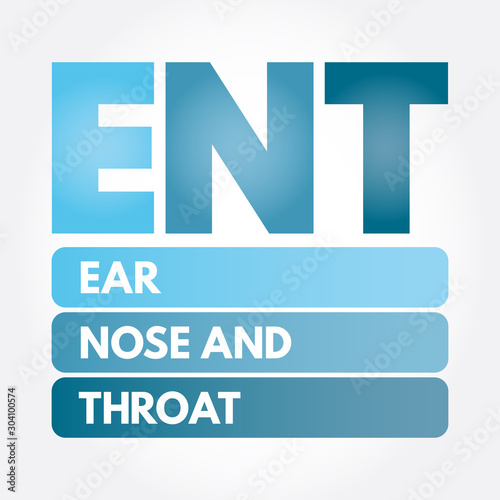 ENT - Ear Nose and Throat acronym, health concept background