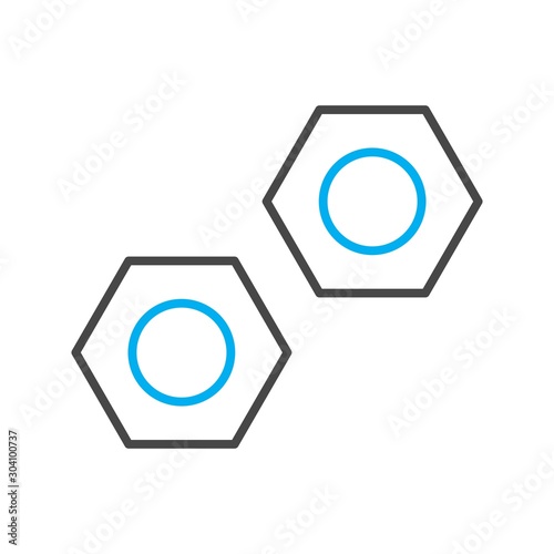Bolt Icon Isolated On Abstract Background