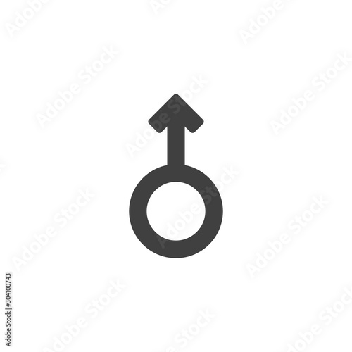 Male sex vector icon. filled flat sign for mobile concept and web design. Male gender sign glyph icon. Symbol, logo illustration. Vector graphics
