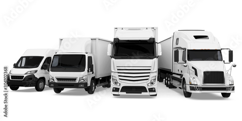 Fleet of Freight Transportation Isolated