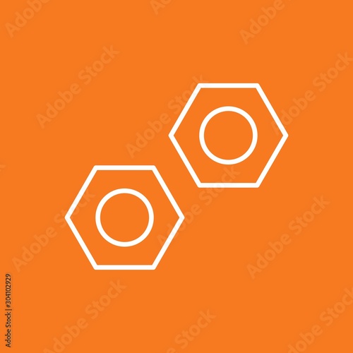 Bolt Icon Isolated On Abstract Background