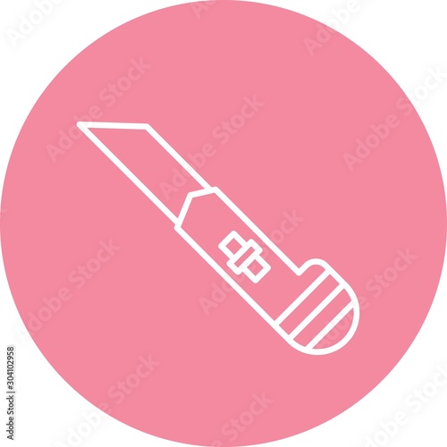 Cutter Icon Isolated On Abstract Background