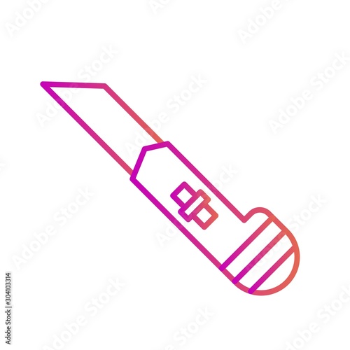Cutter Icon Isolated On Abstract Background