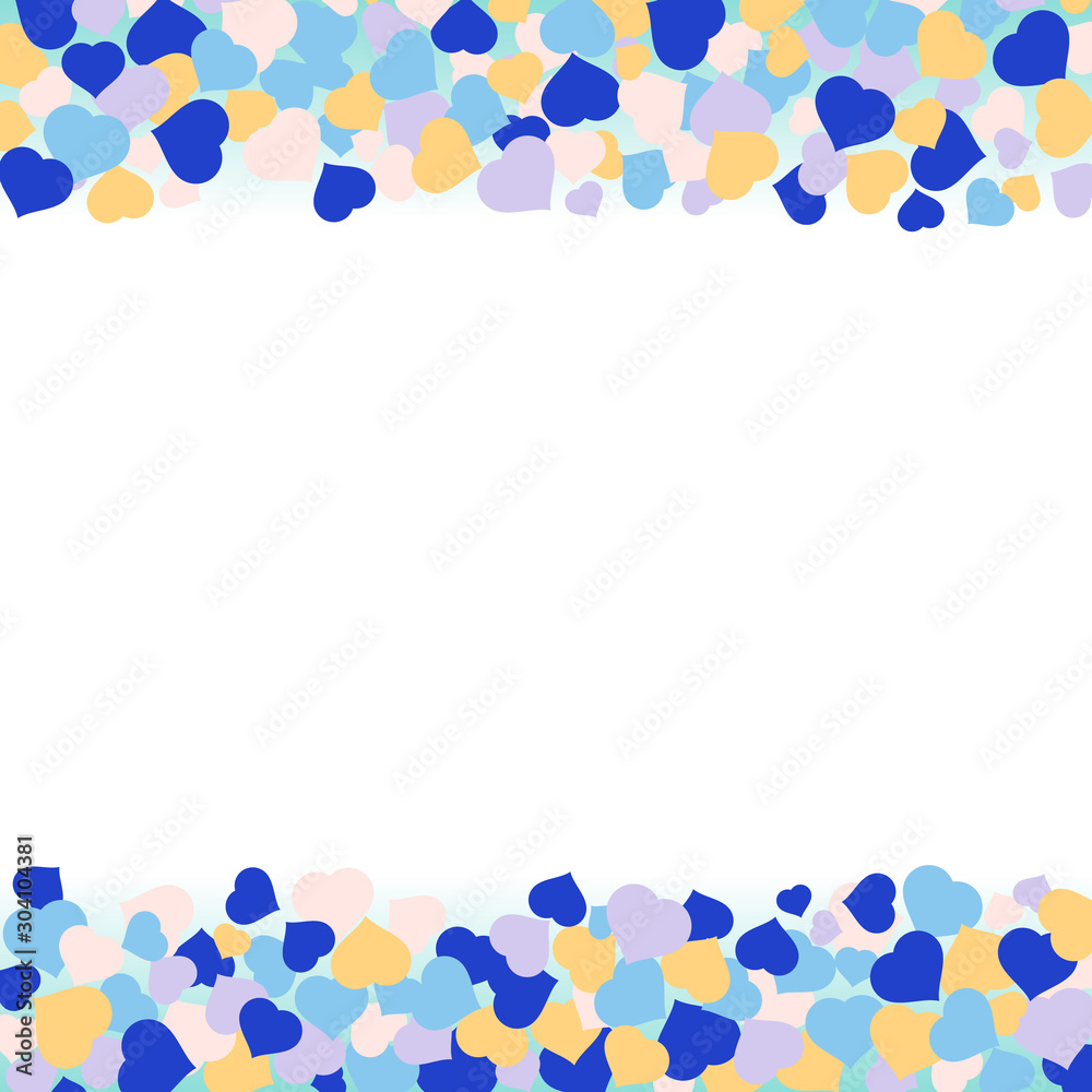 ホワイトデー ハート 上下 青 背景 Stock Vector Adobe Stock