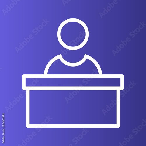  Reception Icon Isolated On Abstract Background