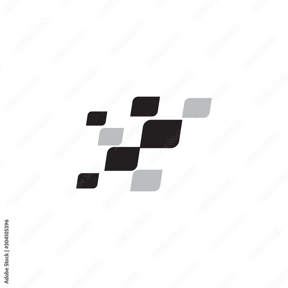 Race flag icon logo design template Race flag icon logo design template