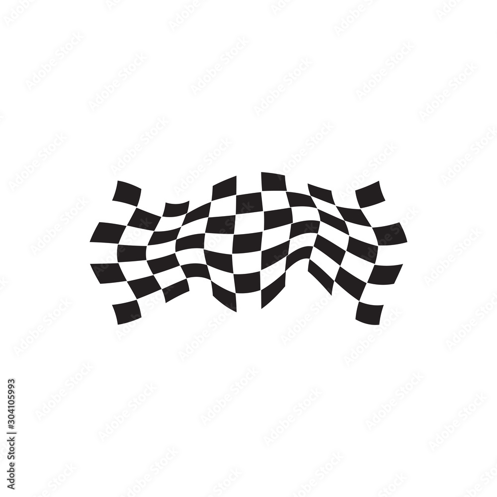 Race flag icon logo design template Race flag icon logo design template