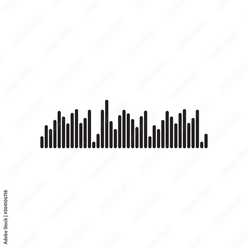 Music wave icon logo design illustration template Music wave icon logo design illustration template