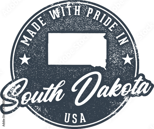 Made in South Dakota State Packaging Label