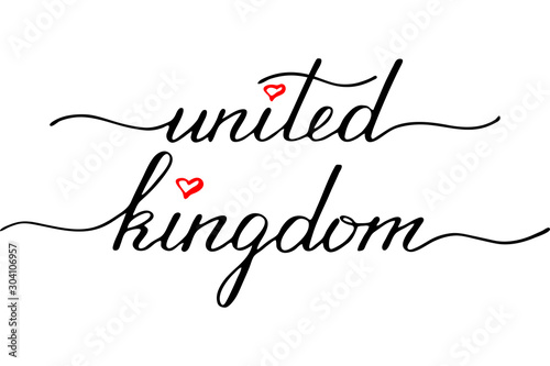 United Kingdom handwritten text vector