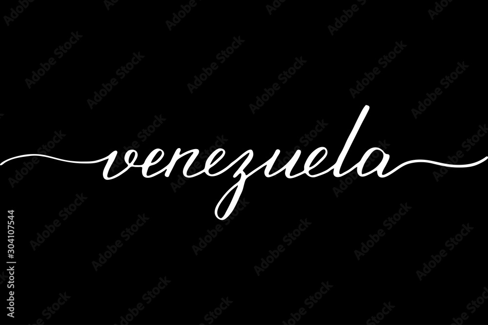 Venezuela handwritten text vector