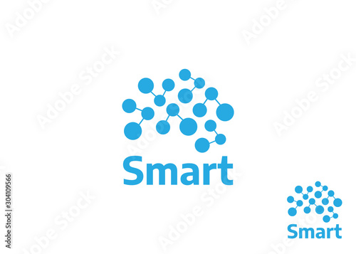 Brain logo design template. Brain, Creative and learning icons