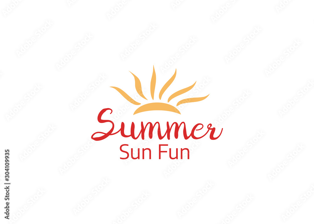 Obraz premium Summer holidays icon. Beach party and travel logo