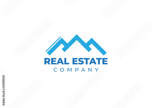 Real Estate Logo. Business card real estate template. Company or agent logotype