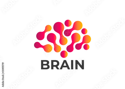 Brain logo and Creative logo. Abstract human brain logo