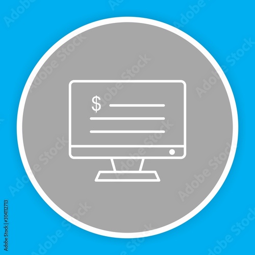  currency checklis Icon Isolated On Abstract Background photo